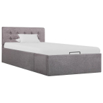 vidaXL h&uuml;drauliline panipaigaga voodiraam pruunikas kangas 100x200 cm, Ruda