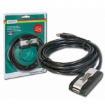 ASSMANN - Przedłużacz (repeater) USB A /M (wtyk) - USB A /Ż (gniazdo) 5m s/USB2.0 czarny