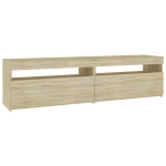 vidaXL telerialused LED-tuledega, 2 tk, Sonoma tamm, 75x35x40 cm