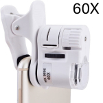 Telefoni mikroskoop 60x telefonil&auml;&auml;ts LED UV-valgus suurendusklaas nutitelefonidele