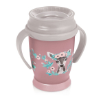 Tass k&auml;epidemetega Lovi 360 Wild Soul Girl, roosa, 250 ml, 9 kuud+
