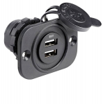 Kahekordne USB-pesa Osculati, must - 14.516.01