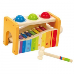 Hape E0305 - Puit en bois &agrave; marteler xylophone - Jouet d'&eacute;veil musical