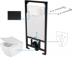WC-komplekt Deante Anemon Zero Slim 5in1 CDZN6ZPW, must nupp