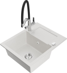 Graniidist k&ouml;&ouml;givalamu Mexen Enzo koos segisti ja sifooniga, Valge+Must/Kroom