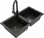 Graniidist k&ouml;&ouml;givalamu Mexen Mario koos segisti ja sifooniga, Metallic black/gold+Black