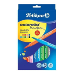 Viltpliiatsid Pelikan - 10 v&auml;rvi, pintselotsaga