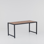 Aialaud vastupidavast metallist ja naturaalsest puidust (pruun)