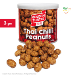Maap&auml;hklid Tai t&scaron;illiga. Thai Chilli Peanuts. Golden Turtle Brand, 3x140g