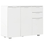 vidaXL puhvetkapp k&otilde;rgl&auml;ikega valge 107x35x80,5 cm