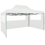 vidaXL professionaalne kokkupandav peotelk 3 k&uuml;lgseina 280 x 410 x 315 cm, teras valge