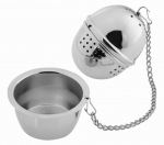 Tassi uputatav teekuul koos alusega, roostevaba