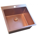 Roostevabast terasest valamu D5050HC COPPER koos sifooniga