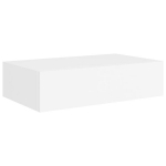 vidaXL sahtlitega seinariiulid, 2 tk, valge, 40x23,5x10 cm MDF