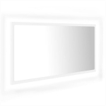 vidaXL LED vannitoa peeglikapp, valge, 90x8,5x37 cm, puitlaastplaat