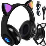Kvaliteetsed juhtmevabad Cat Ears k&otilde;rvaklapid, mustad