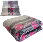 Voodikate - pleed KW-96, hall - lilla, 160 x 210 cm