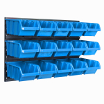 Hoius&uuml;steemi seinariiul 576 x 390 mm | 15 tk. kastid | Virnastamiskastid, renniriiul, hoiukastid | Eriti tugevad seinapaneelid | Laiendatav riiul | T&ouml;&ouml;koja riiulid, laoriiulid, t&ouml;&ouml;koja seinariiulid, pistikriiulid