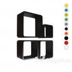 Riiulite komplekt CUBE LO02, must
