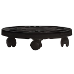 vidaXL ratastel taimek&auml;rud 5 tk, l&auml;bim&otilde;&otilde;t 30 cm, must, 170 kg