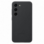 Samsungi &uuml;mbris Nahast &uuml;mbris Samsung Galaxy S23 jaoks, must