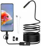 Endoskoopiline inspektsioonikaamera 8 mm Full HD Android USB-C 5 meetrit