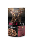 Leonardo Beef + Extra Pull Beef kassidele veiseliha ja hautatud veiselihaga 70 g &times; 16 tk