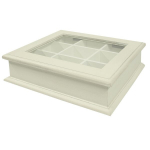 Teekarp SAMIRA 26,5x22x8,5cm, antiikvalge