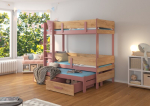 Narivoodi Adrk Furniture Etapo, 90x200 cm, roosa/pruun