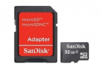 Telefoni m&auml;lukaart SanDisk Micro SD + Adapter 32 GB