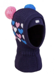 Talvem&uuml;ts-kiiver t&uuml;drukutele v&auml;rviliste pom-pomidega TuTu 3-006277-163.N.Blue., 48/52 cm