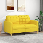 Kahekohaline diivan vidaXL, 140cm, kollane