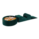 Pehme m&auml;ngukomplekt pallibasseiniga lastele MeowBaby, roheline, 3 elementi