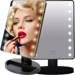 Meigipeegel Led valgustusega, must, 180&deg;