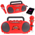 M&auml;nguraadio mikrofoniga, punane