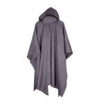 Unisex villane sall - poncho, mustvalge, Universaalne