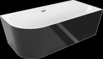 Vann Mexen Mia, parempoolse nurgaga, 170 x 80 cm, White/Black+Gold