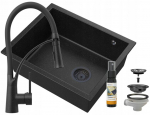 Granite sink Granitan Salix black