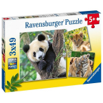 Pusle Ravensburger Metsik loodus, 3x49 tk