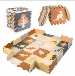 Poroloon puslematt / m&auml;ngumatt 36 el. dinosaurused 143cm x 143cm x 1cm