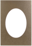 Passepartout 15x21, kuldne ovaalne