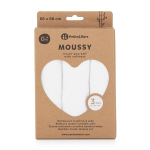 Musliinm&auml;hkmed 3 tk. "Petite&Mars Moussy Total White" 68 cm x 68 cm