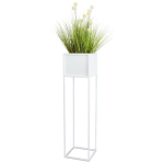 Moodne lillealus, valge, 90 cm