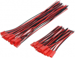 20 JST 22 AWG pistikut, 2 pini mees ja naine, 10 cm pikkus 15 cm - ideaalne LEDide, valgusribade, RC patareide ja m&auml;nguasjade jaoks