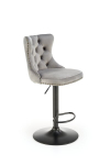 Baaritoolide komplekt 2 tk Halmar H117, hall/must