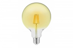 Pirn LED, G125, E27, 4W, 300Lm, 3000K, Filament Vintage, 220-240V, 360&deg;