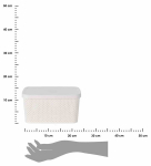 S&auml;ilituskorv valge 23 cm Valge, lukustatav korvi kaanega, mis on valmistatud vastupidavast plastikust., Sandėliavimo krep&scaron;ys baltas 23 cm Baltas, užrakinamas sandėliavimo krep&scaron;ys su dangčiu, pagamintas i&scaron; patvaraus plastiko