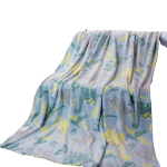 Helendav tekk 150x200 V&auml;rvilised dinosaurused Fluo