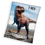 Fliisist tekk voodiplaat 130x170 T-Rex dinosaurus, Vilnonė antklodė Nakvynė 130x170 T-Rex Dinozauras