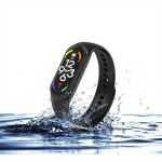 Riff silikoonrihm Xiaomi Mi Band seeriale 3/4/5/6/7, must